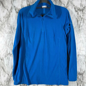 Columbia Women’s Size M Pullover Zip Fleece Jacket Bright Blue